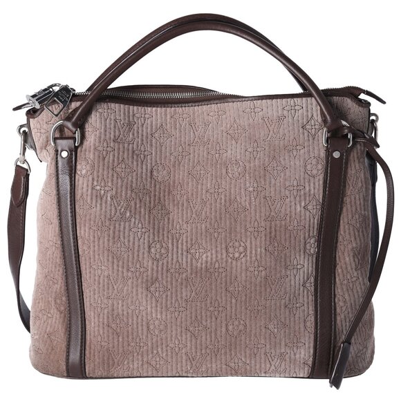 Louis Vuitton Ixia PM Antheia Handbag M94201 Granito Noir Suede Leather - Picture 1 of 12